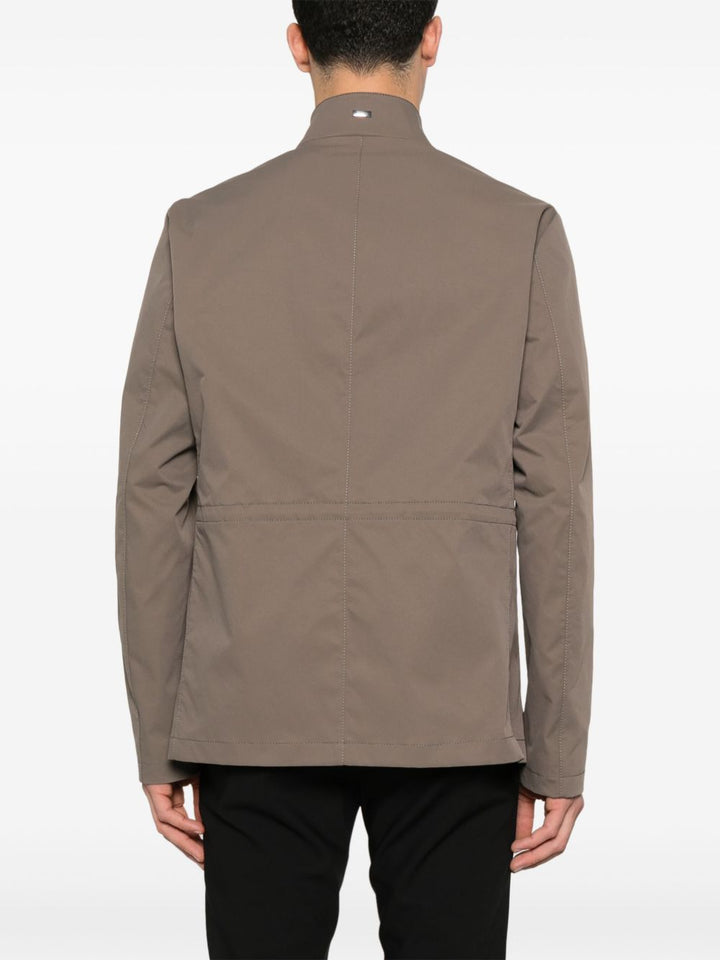 HERNO - veste à col montant marron - Lothaire