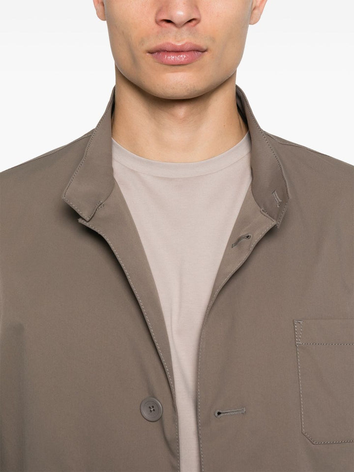 HERNO - veste à col montant marron - Lothaire