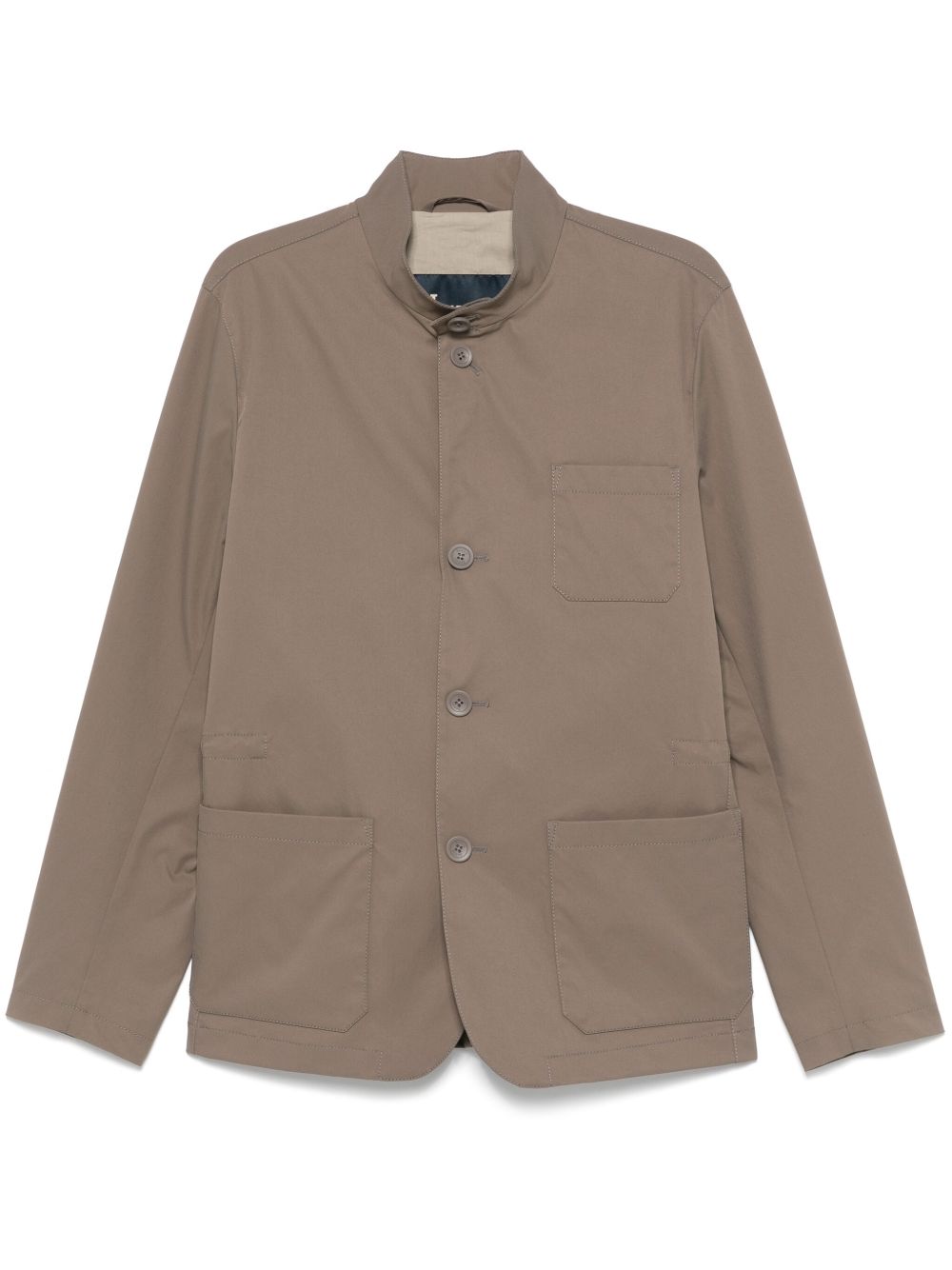 HERNO - veste à col montant marron - Lothaire