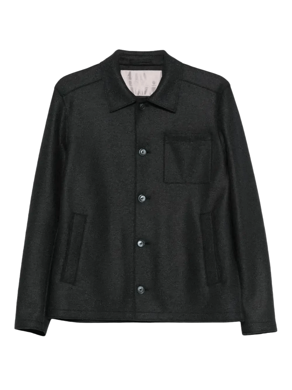 HERNO - veste boutonnée à poches plaquées bleu marine - Lothaire