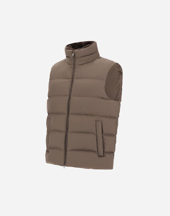 HERNO - Veste sans manches Arendelle et Monogram Taupe foncé - Lothaire