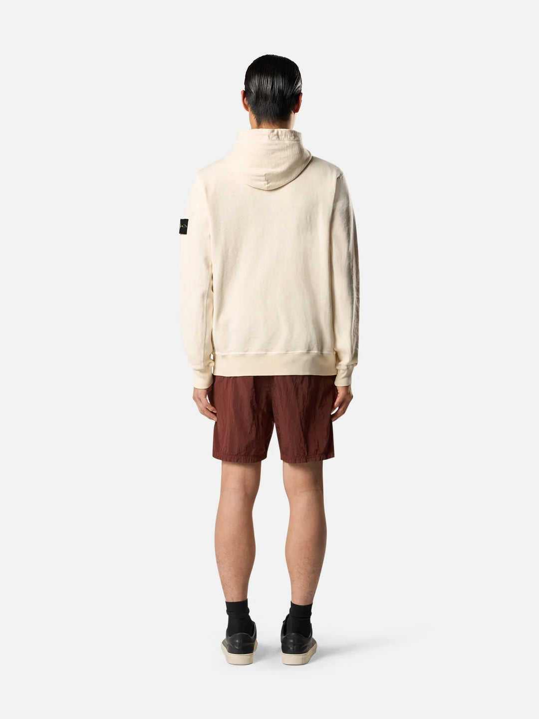 STONE ISLAND - Sweat-shirt à capuche zippé ivoire