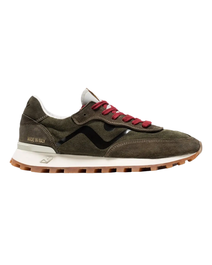 NOMAP - Sneakers Veloce en suède Vert militaire / Vert mousse