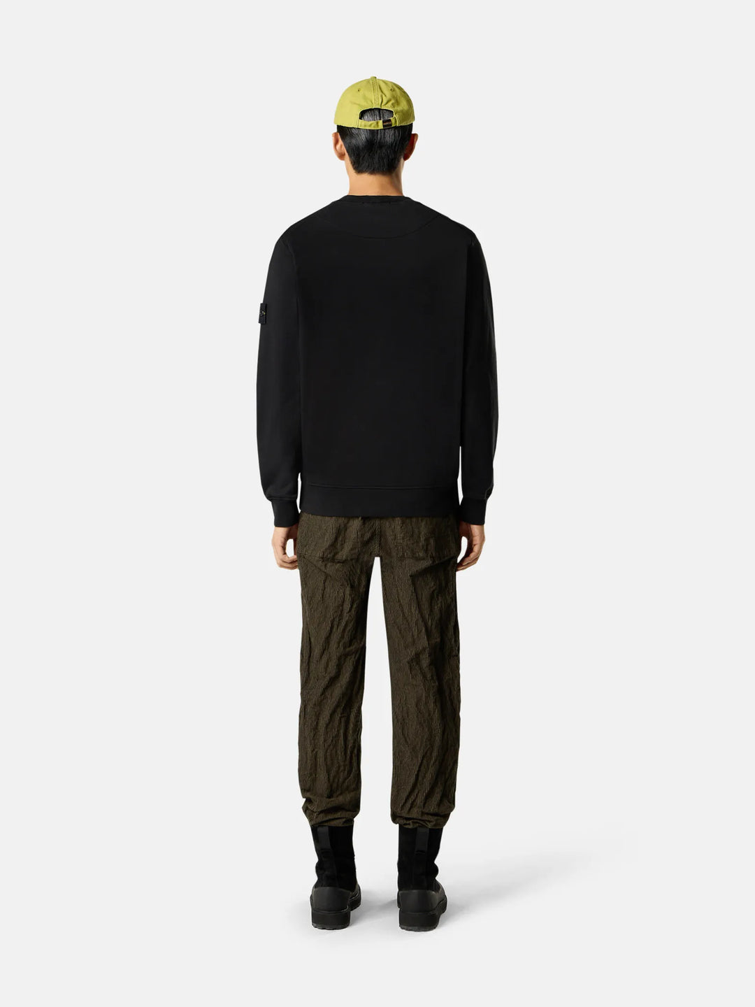 STONE ISLAND - Sweatshirt Organic Cotton Fleece noir