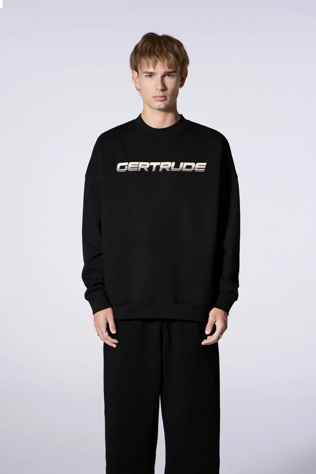 GERTRUDE - Sweatshirt oversize col rond Ruben Speedy Noir