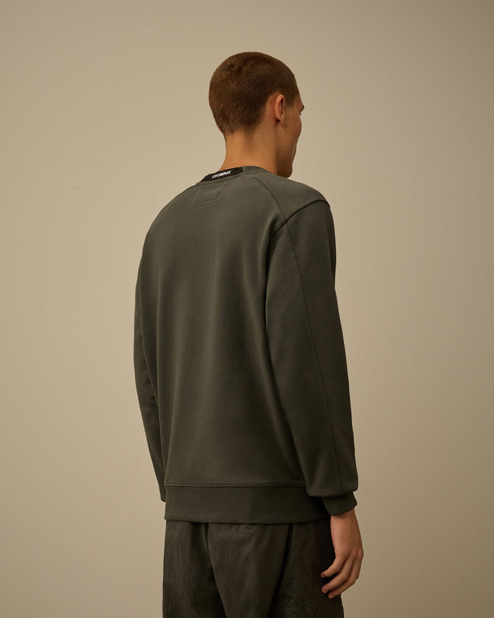 C.P. COMPANY - Sweatshirt Diagonal Raised Fleece Crewneck Lens Dark Shadow