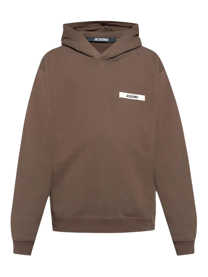JACQUEMUS - Hoodie à Patch Logo Marron