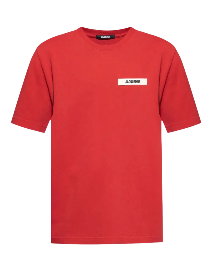 JACQUEMUS - t-shirt en coton à logo imprimé rouge