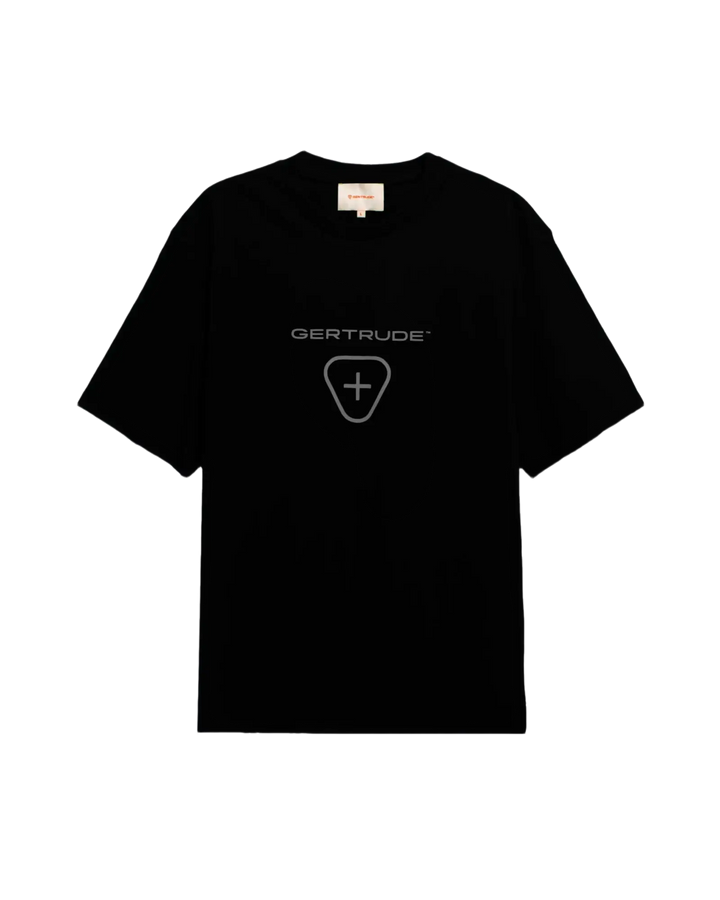 GERTRUDE - T-shirt en coton avec logo contrasté Leonce Logo Noir