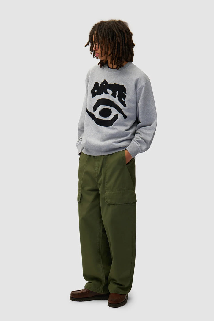 ARTE - Sweatshirt Col ras du cou avec œil Gris