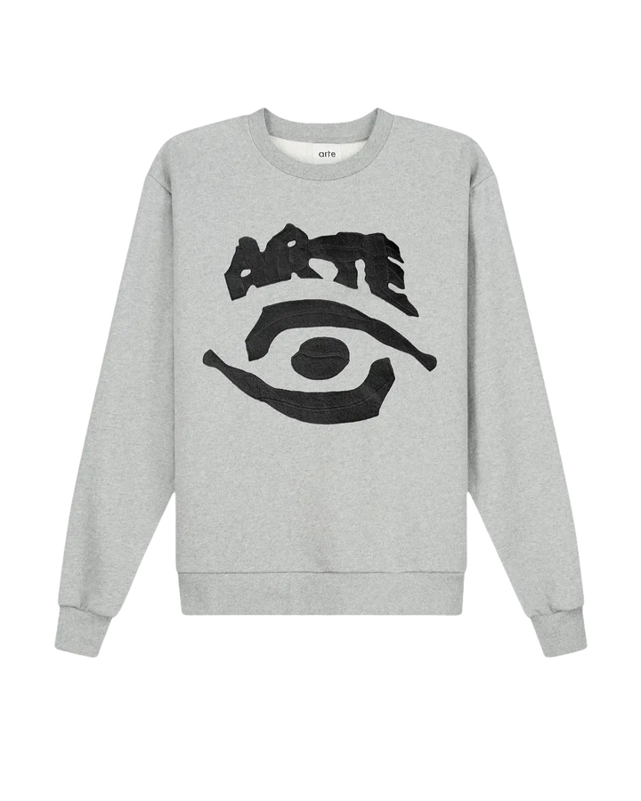 ARTE - Sweatshirt Col ras du cou avec œil Gris