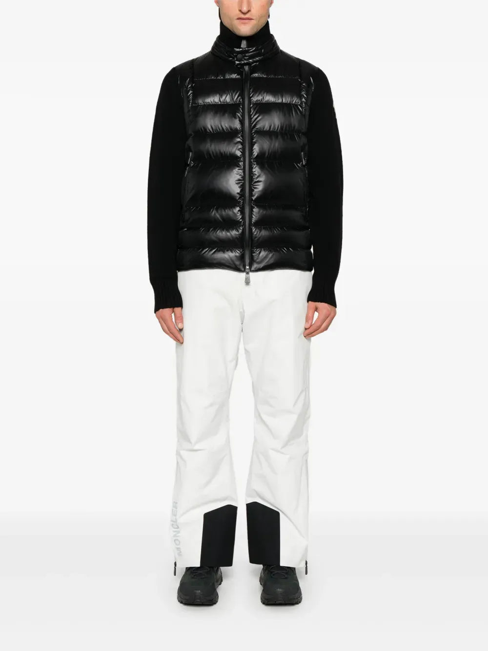 MONCLER GRENOBLE - Cardigans bi-matière noir
