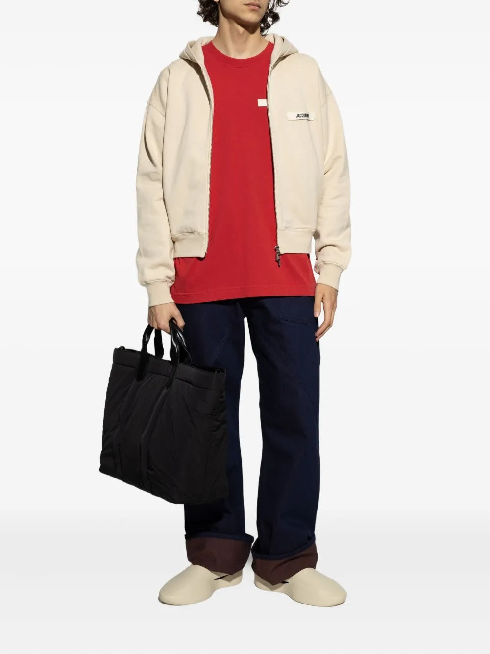 JACQUEMUS - t-shirt en coton à logo imprimé rouge