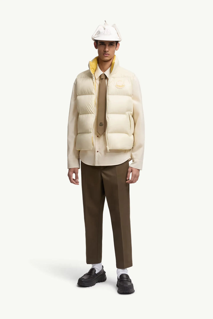 MONCLER - Doudoune sans manches Lipsi écru