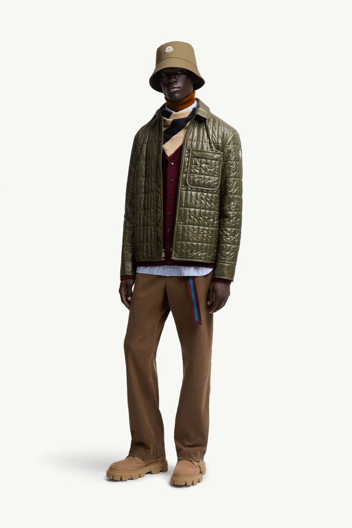 MONCLER - Veste-chemise à matelassage vertical Madiere vert