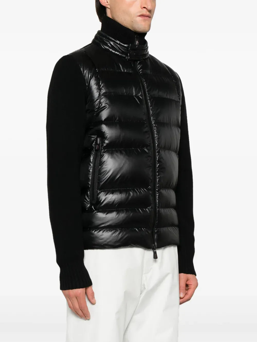 MONCLER GRENOBLE - Cardigans bi-matière noir