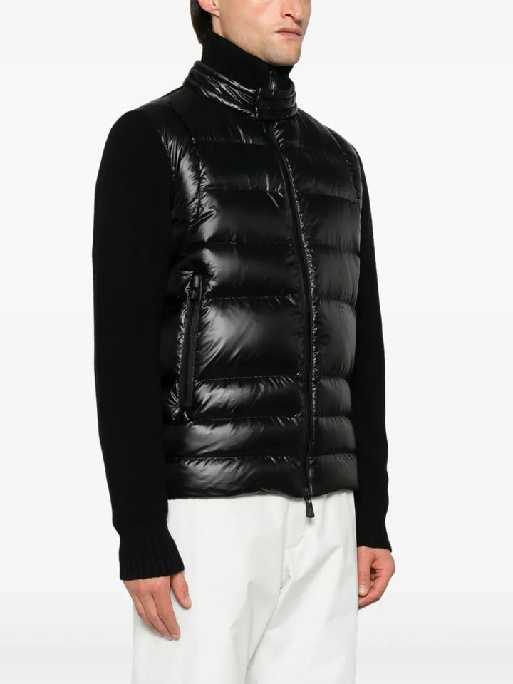MONCLER GRENOBLE - Cardigans bi-matière noir