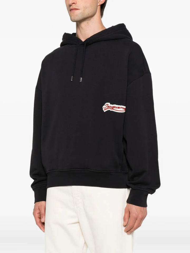 JACQUEMUS - Le Hoodie Gio Varsity Patch Bleu Marine