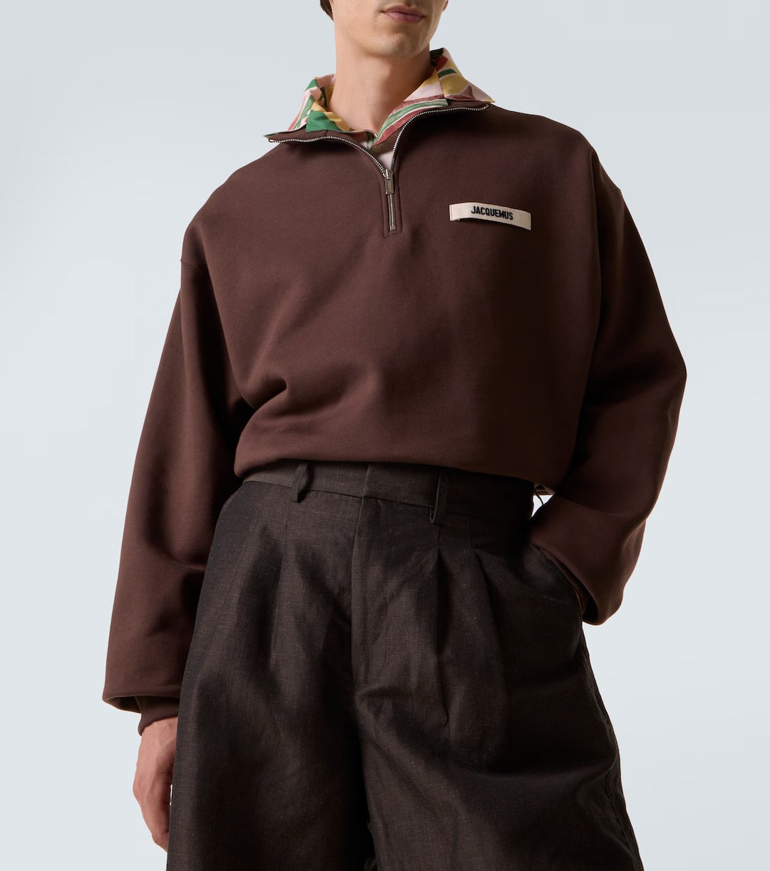 JACQUEMUS - Sweat-shirt Gros Grain en coton marron