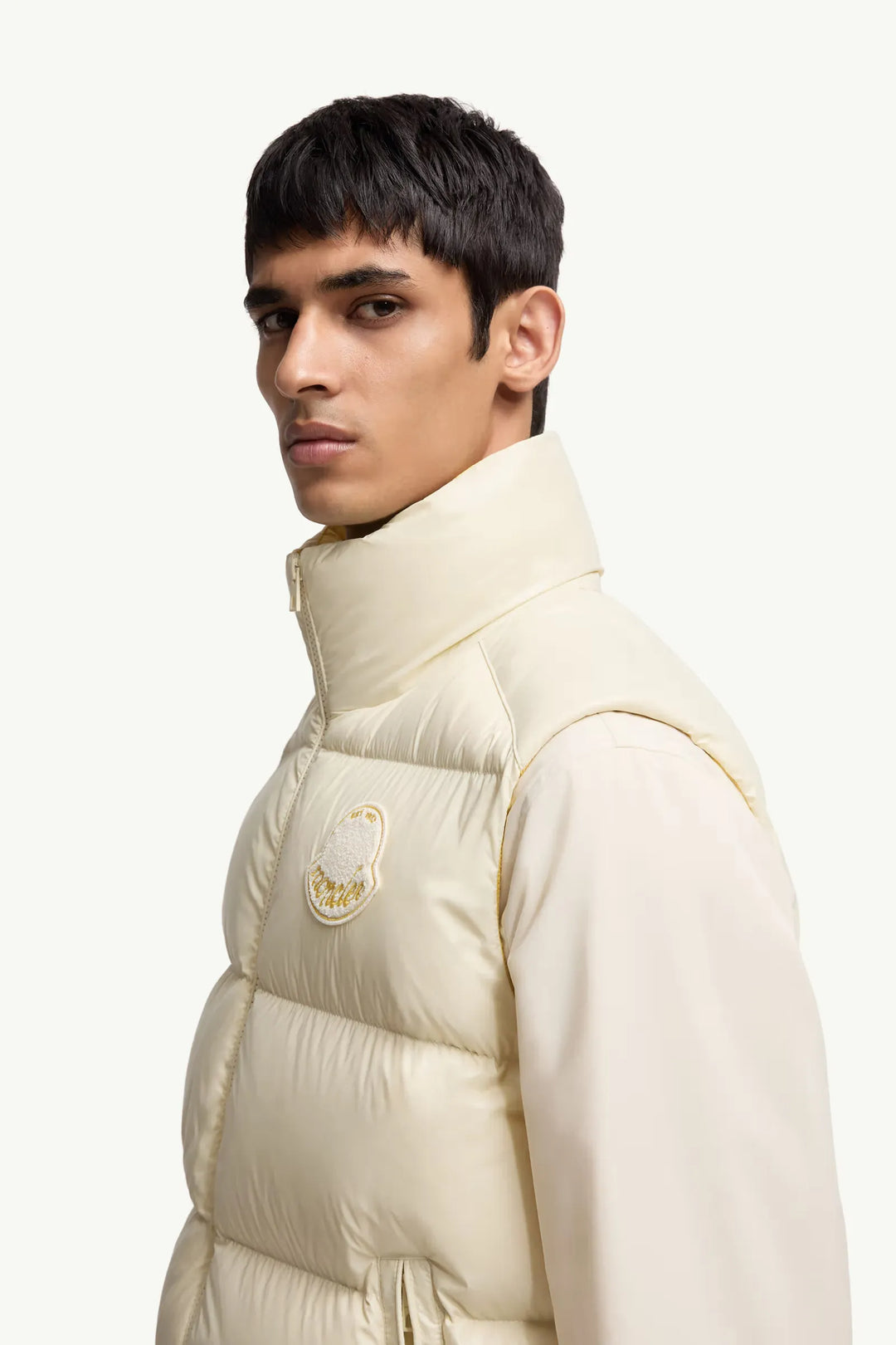 MONCLER - Doudoune sans manches Lipsi écru