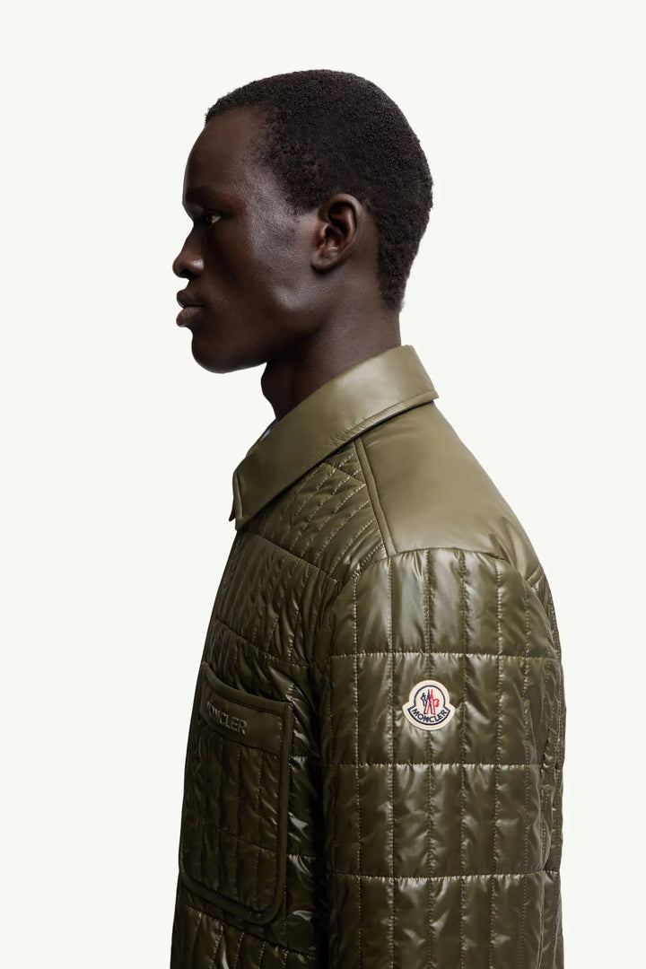 MONCLER - Veste-chemise à matelassage vertical Madiere vert