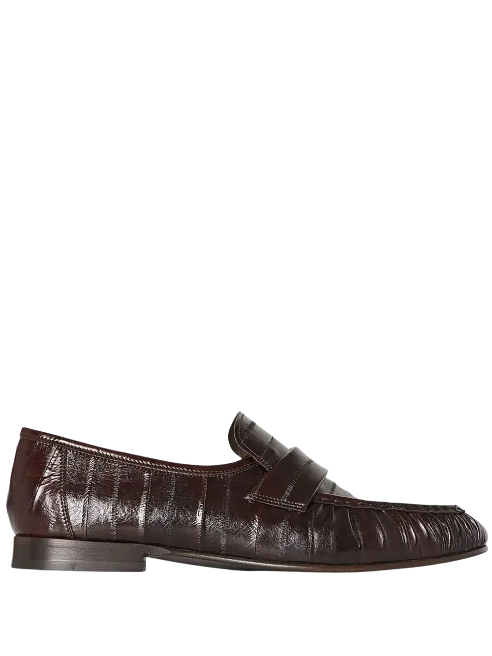 THE ROW - Soft Loafer en Anguille marron