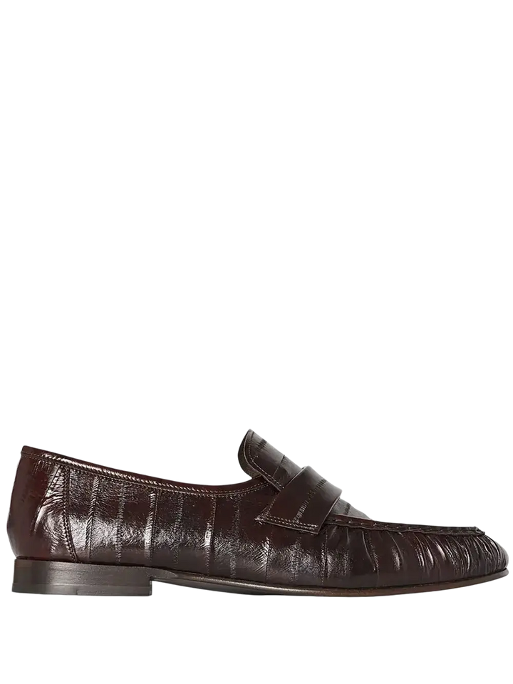 THE ROW - Soft Loafer en Anguille marron
