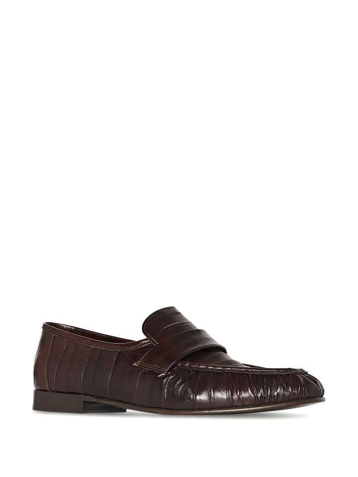 THE ROW - Soft Loafer en Anguille marron