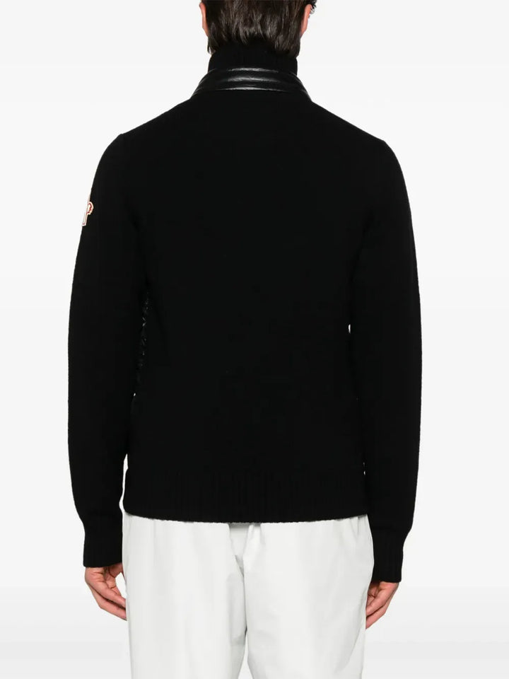 MONCLER GRENOBLE - Cardigans bi-matière noir