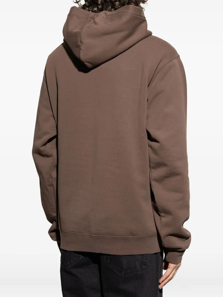 JACQUEMUS - Hoodie à Patch Logo Marron