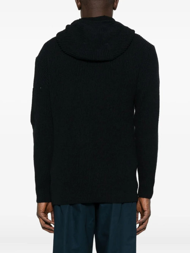 C.P. COMPANY - Hoodie à Fermeture Zippé Noir
