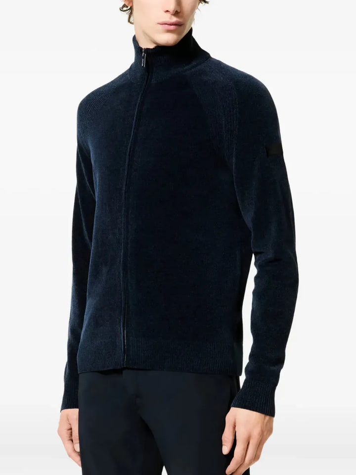 RRD - Pull Velvet Full Zip Knit Blue Black