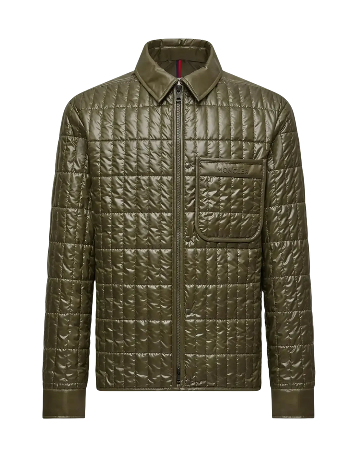 MONCLER - Veste-chemise à matelassage vertical Madiere vert