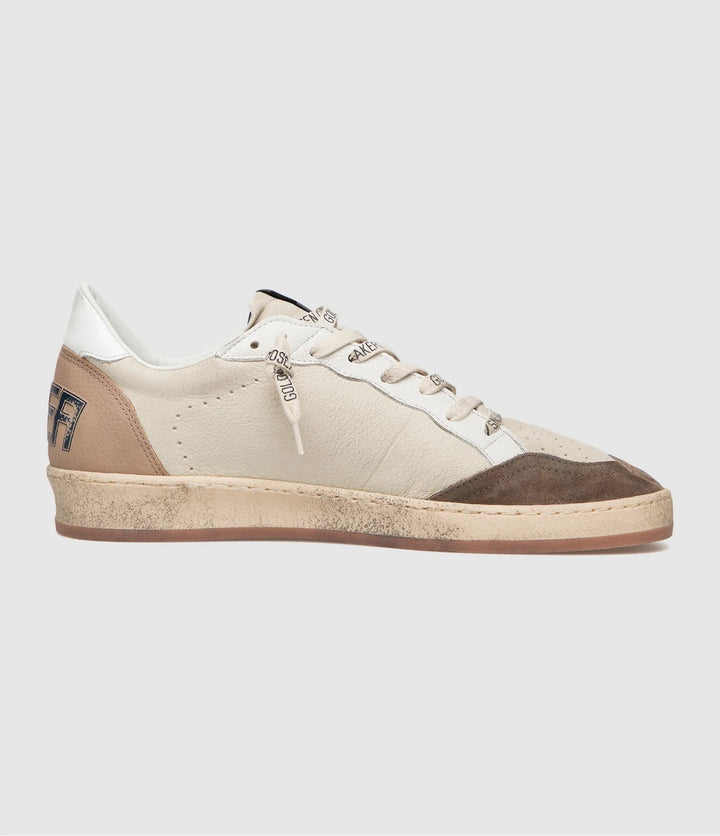 GOLDEN GOOSE - Baskets Ball Star en cuir blanc avec étoile bleu