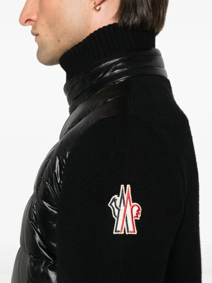 MONCLER GRENOBLE - Cardigans bi-matière noir