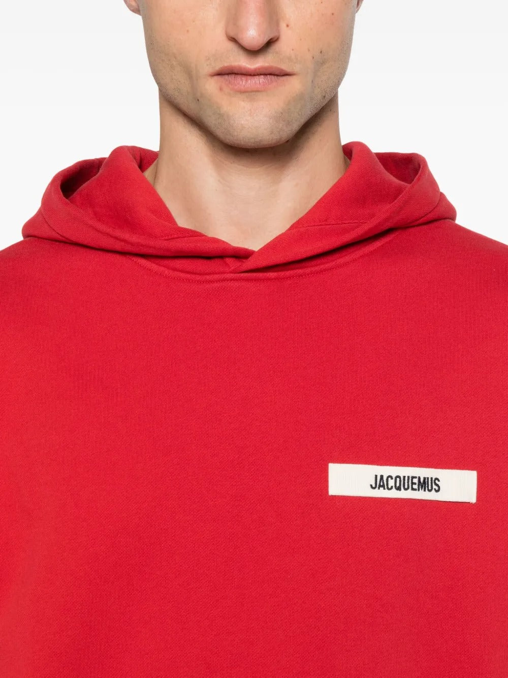 JACQUEMUS - Hoodie Le Hoodie Gros Grain en Coton Rouge