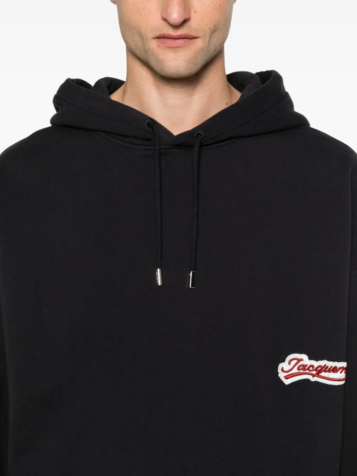 JACQUEMUS - Le Hoodie Gio Varsity Patch Bleu Marine