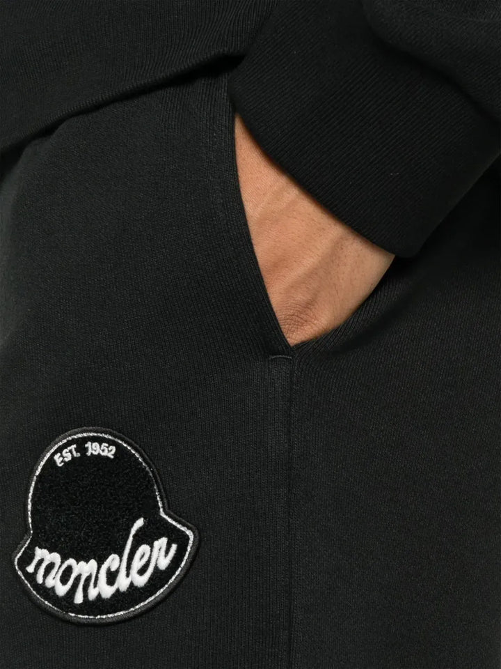 MONCLER - Pantalon de jogging à patch logo noir