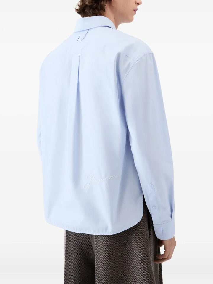 JACQUEMUS - Chemise à Col Pointu Bleu