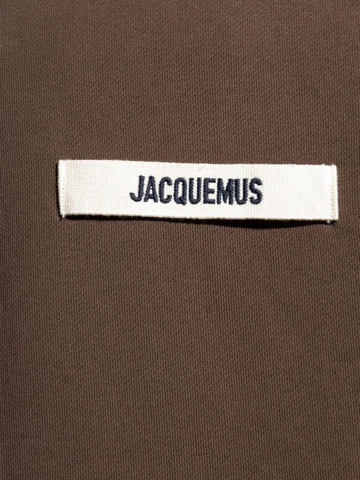 JACQUEMUS - Hoodie à Patch Logo Marron