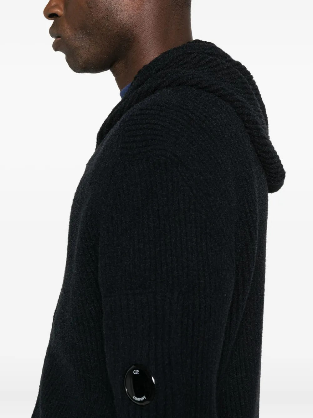 C.P. COMPANY - Hoodie à Fermeture Zippé Noir