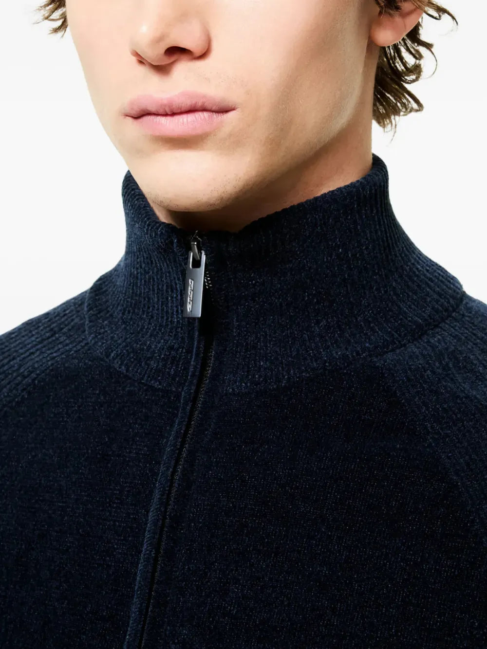 RRD - Pull Velvet Full Zip Knit Blue Black