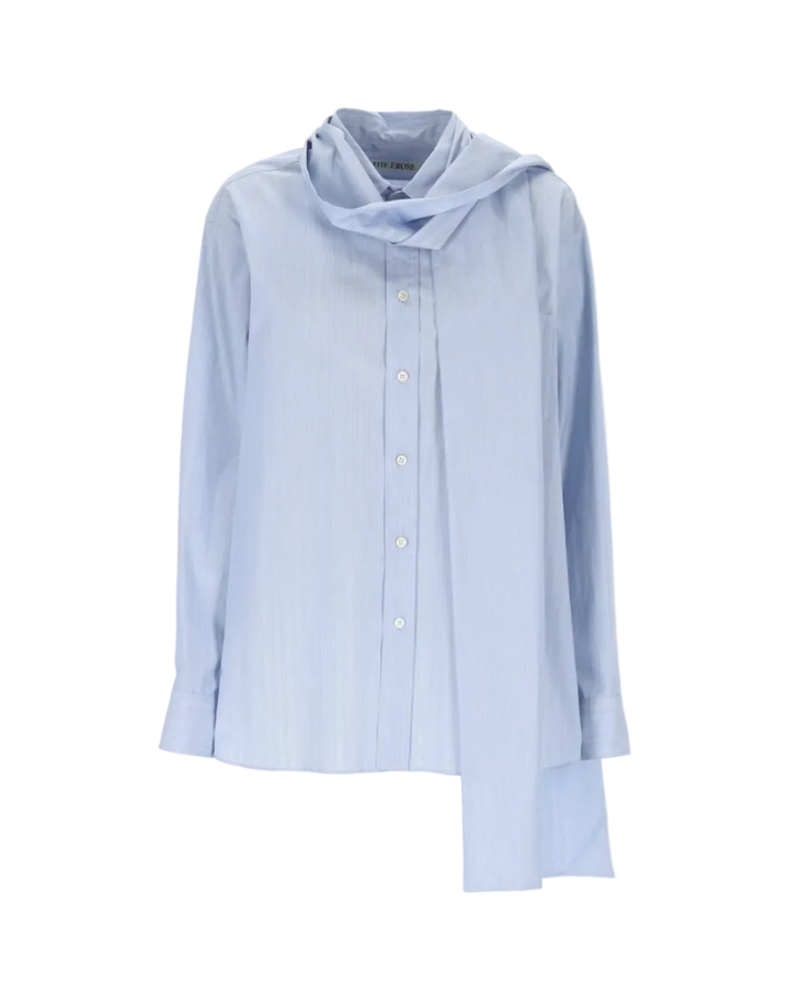 THE EROSE - Chemise Salvador Bleu clair micro stripes