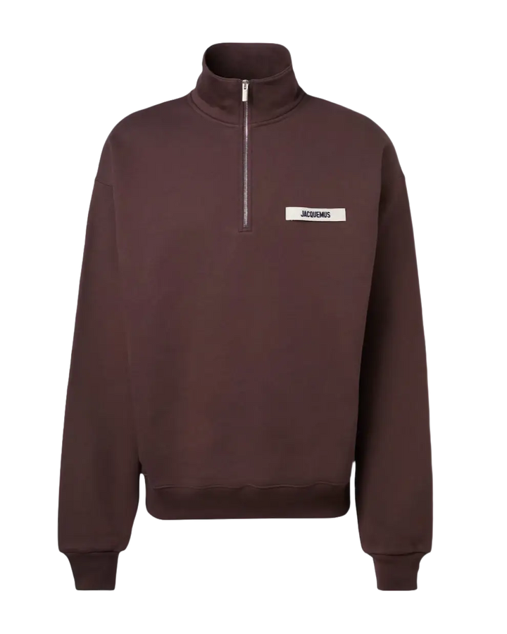 JACQUEMUS - Sweat-shirt Gros Grain en coton marron