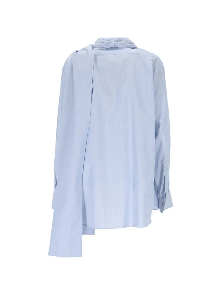 THE EROSE - Chemise Salvador Bleu clair micro stripes