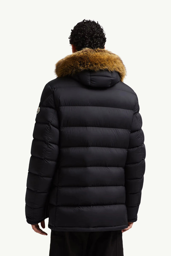 MONCLER - Doudoune mi-longue Clunye à capuche noir