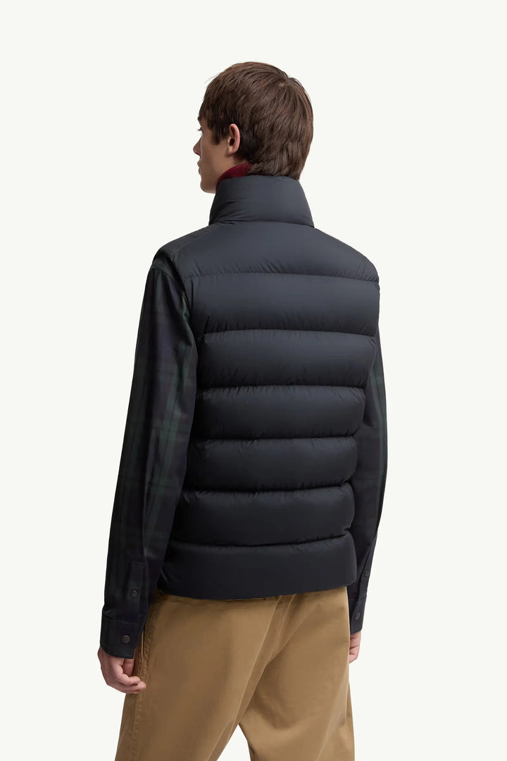 MONCLER - Doudoune sans manches Tibb bleu