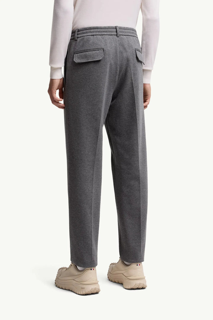 MONCLER - Pantalon en coton mélangé gris