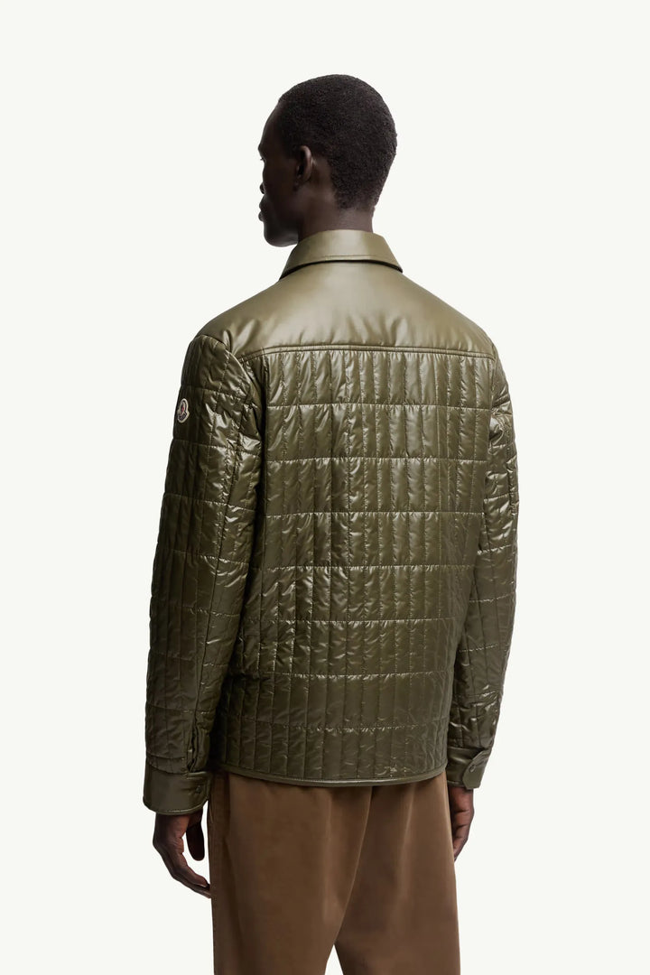 MONCLER - Veste-chemise à matelassage vertical Madiere vert