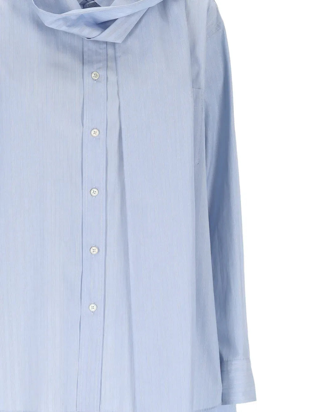 THE EROSE - Chemise Salvador Bleu clair micro stripes